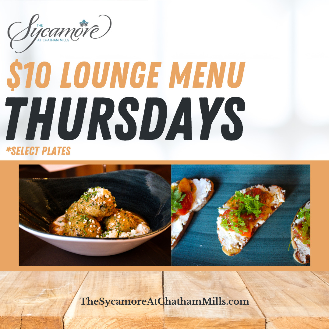 $10 lounge menu thursdays